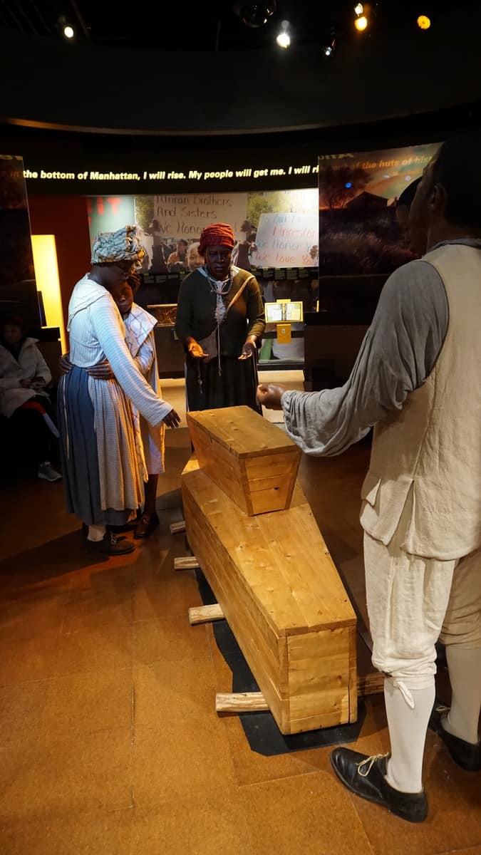 National Park Service, African Burial Ground National Museum, Wax Figures of Slave Funeral | Our National Park Journey