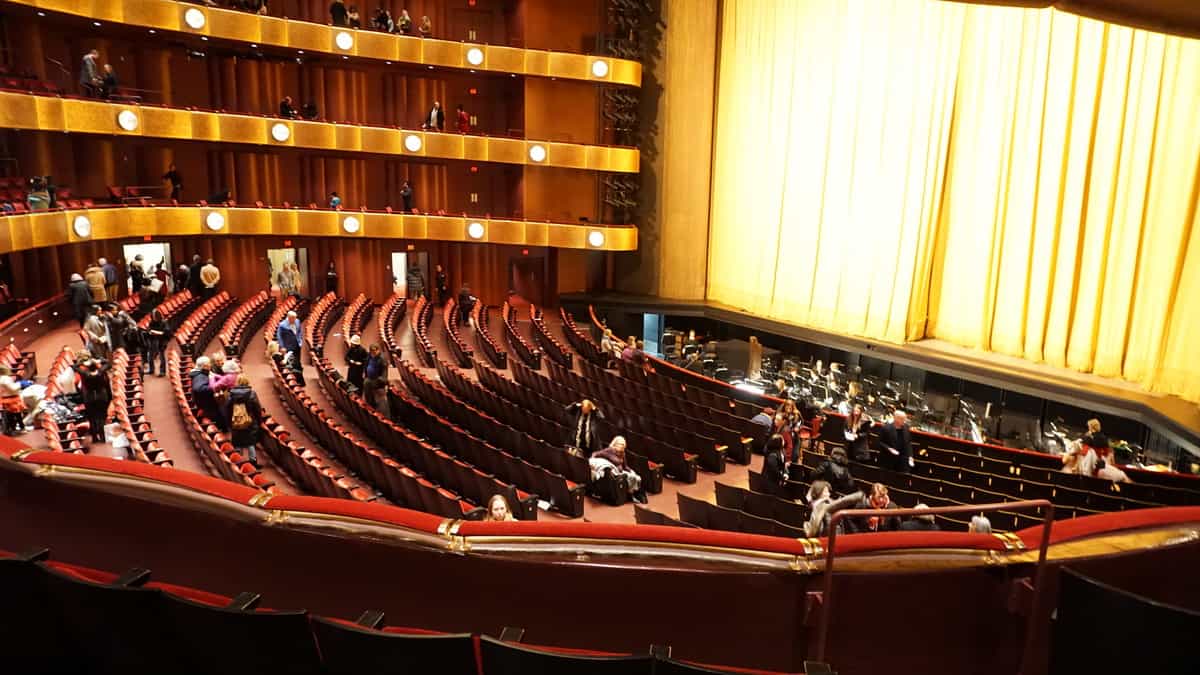 Seats and stage view of the Lincoln Center for the Swan Lake ballet performance - Visiting National Parks in New York - Weekend trip to New York City | Sincerely Yasmin